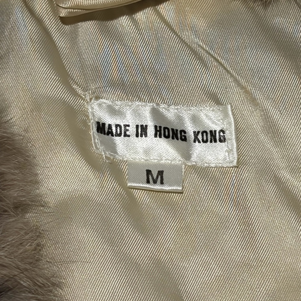 Women's Dyed Rabbit Fur Patchwork Leopard Print V… - image 3